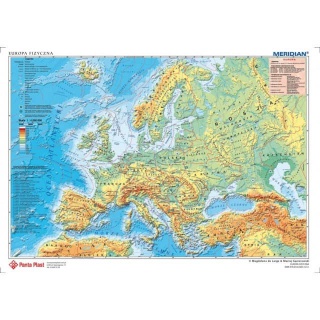 PODKŁAD DWUSTRONNY Z MAPĄ EUROPY 58X41CM, Podkategoria, Kategoria