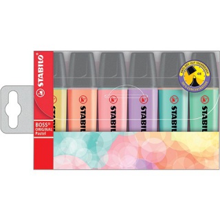 ZAKREŚLACZ BOSS PASTEL ETUI 6 SZT., Textmarkery, Artykuły do pisania i korygowania