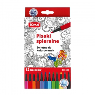 PISAKI ZMYWALNE 12 KOL., Flamastry, Artykuły do pisania i korygowania