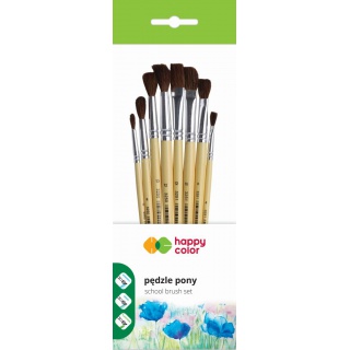 ZESTAW PĘDZLI SZKOLNYCH PONY MIESZANE /8/ H.COLOR, Podkategoria, Kategoria