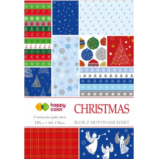 BLOK CHRISTMAS Z EFEKTAMI A4 10K.150GR.17 MOTYWÓW, Podkategoria, Kategoria