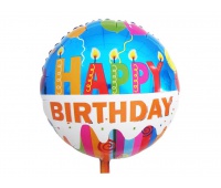 BALON FOLIOWY "HAPPY BIRTHDAY ŚWIECZKI" 18", Podkategoria, Kategoria