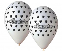 BALONY PREMIUM "NOWOŻEŃCY" BIAŁE 12"/5SZT., Podkategoria, Kategoria