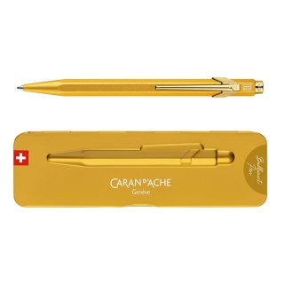Długopis CARAN D'ACHE 849 Goldbar, M, w pudełku, złoty, Długopisy, Artykuły do pisania i korygowania