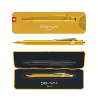 Długopis CARAN D'ACHE 849 Goldbar, M, w pudełku, złoty, Długopisy, Artykuły do pisania i korygowania