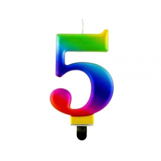 ŚWIECZKA B&C CYFERKA "5" GALAXY 8CM, Podkategoria, Kategoria