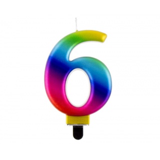 ŚWIECZKA B&C CYFERKA "6" GALAXY 8CM, Podkategoria, Kategoria
