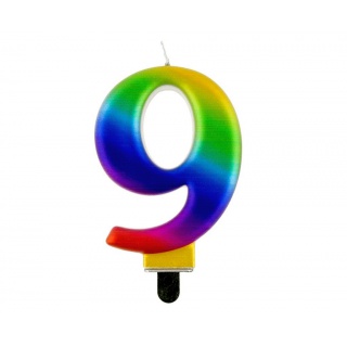 ŚWIECZKA B&C CYFERKA "9" GALAXY 8CM, Podkategoria, Kategoria