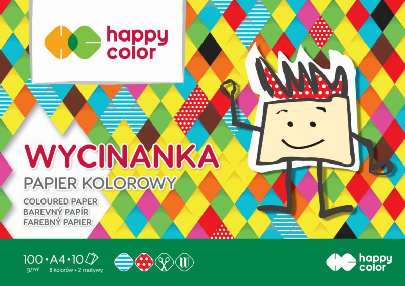 BLOK WYCINANKA A4 10ARK.100GR.HAPPY COLOR, Podkategoria, Kategoria