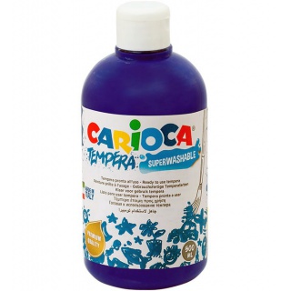 FARBA CARIOCA TEMPERA 500ml GRANATOWA, Plastyka, Artykuły szkolne