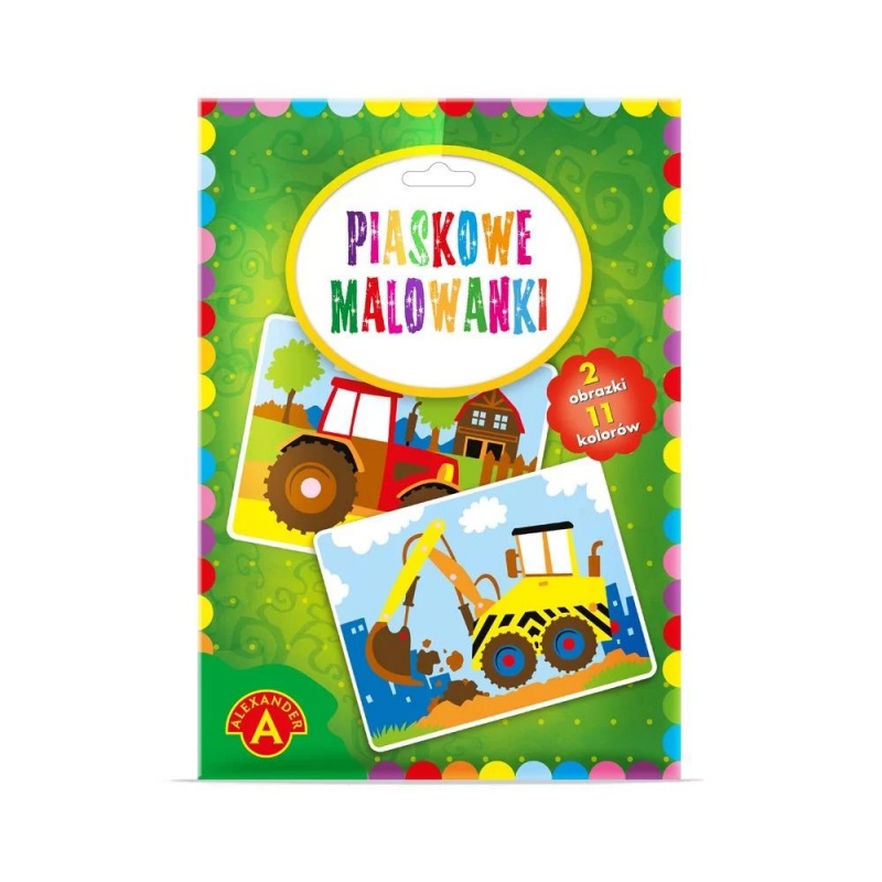 PIASKOWE MALOWANKI - KOPARKA , TRAKTOR, Kolorowanki, Książeczki