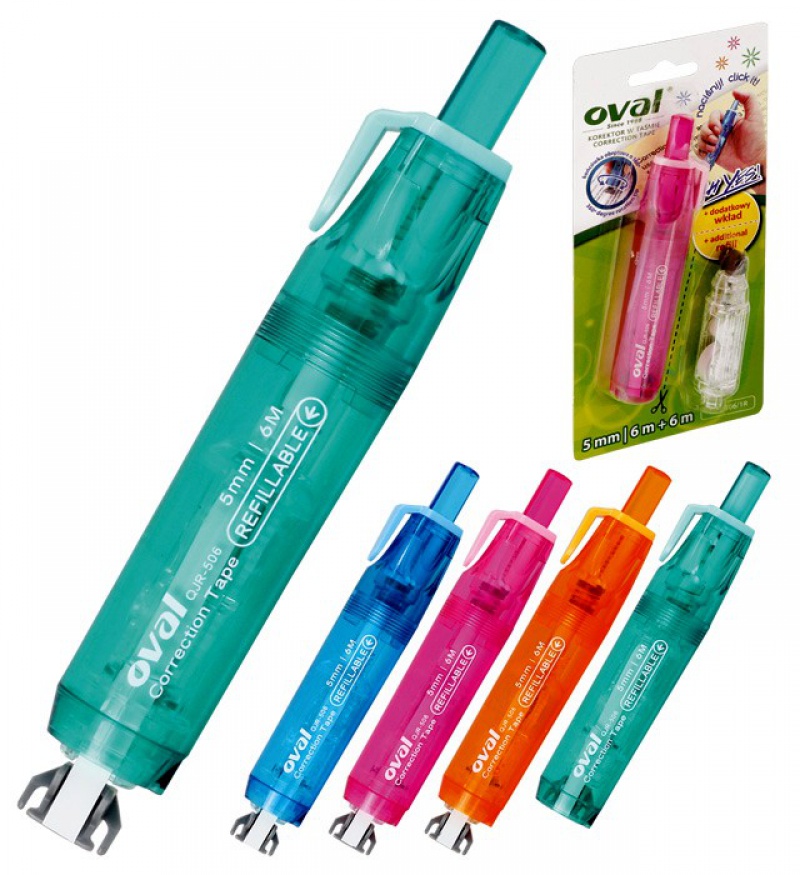 KOREKTOR OVAL W TAŚMIE 5MMx6M - QJR-506 CLICK, Podkategoria, Kategoria