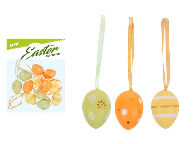 OZDOBA JAJKA PLASTIK 4CM MIX S190099-ORA /12/, Podkategoria, Kategoria