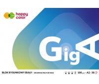 BLOK RYSUNKOWY GigA BIAŁY A2 30K.100GR. H.COLOR, Podkategoria, Kategoria