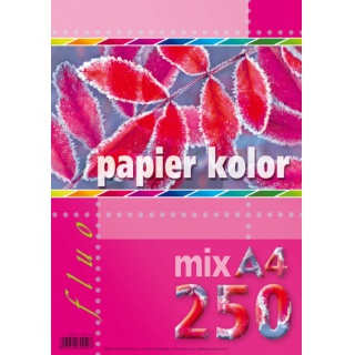 PAPIER FLUO MIX A4-250 KOLOR, Podkategoria, Kategoria