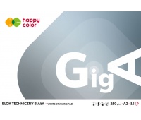 BLOK TECHNICZNY GigA BIAŁY A2 15K.250GR. H.COLOR, Podkategoria, Kategoria