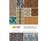 BLOK Z MOTYWAMI ANIMALS 80G/M2 A4 15K. HAPPY COLOR, Podkategoria, Kategoria
