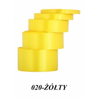 Wstążka satynowa 38mm/32mb żółta, Produkty kreatywne, Artykuły dekoracyjne