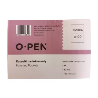 OBWOLUTA (KOSZULKA) NA DOKUMENTY MATOWA A4 /100szt/, Koszulki i obwoluty, Organizacja dokumentów