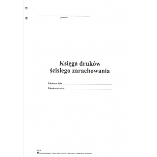 KSIĄŻKA DRUKÓW ŚCISŁEGO ZARACHOWANIA A4, Podkategoria, Kategoria