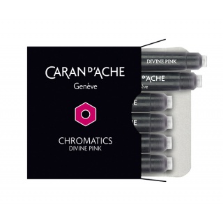 Naboje CARAN D'ACHE Chromatics Divine Pink, 6szt., różowe, Pióra, Artykuły do pisania i korygowania