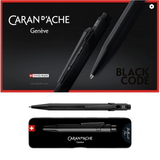 Długopis CARAN D'ACHE 849 Black Code, M, w pudełku, czarny, Długopisy, Artykuły do pisania i korygowania