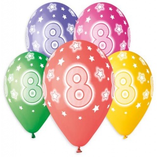 BALONY PREMIUM HEL Z NADRUKIEM 8 13" /5/, Podkategoria, Kategoria