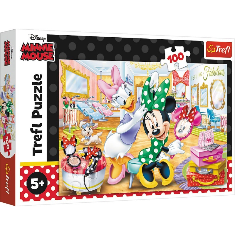 PUZZLE 100 - Minnie w salonie kosmetycznym, 100 element&oacute;w, Puzzle