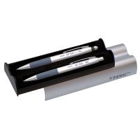 Ballpoint Pen & Mechanical Pencil Set, PENAC Np Trifit Silver 1. 0mm, blue