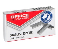 Zszywki OFFICE PRODUCTS, 24/6, 1000szt., Zszywki, Drobne akcesoria biurowe