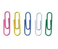 Paper Clips rounded OFFICE PRODUCTS, 28mm, 500pcs, in a bag, assorted colours