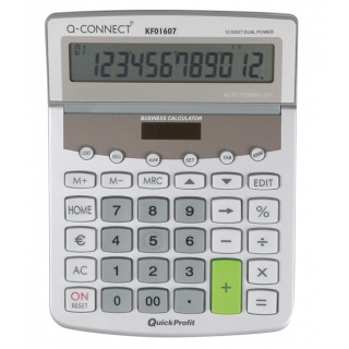 Calculator, Desktop, Q-CONNECT Premium, 12-digit, 154x205mm, grey