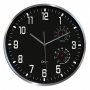 Zegar ścienny CEP Thermo-hygro,  30cm,  czarny