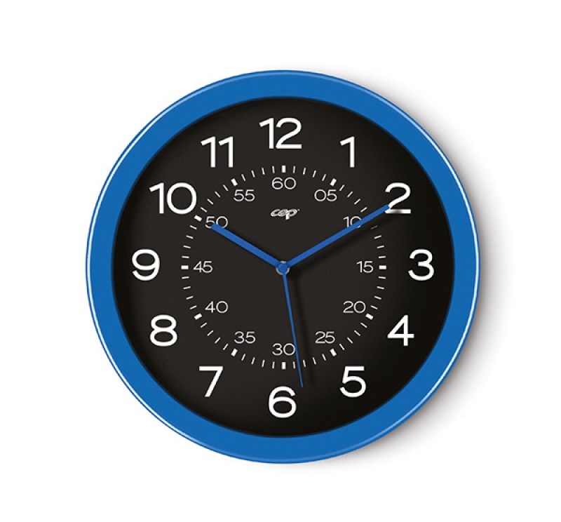 Zegar ścienny Pro Gloss 30cm niebieski, Zegary, Wyposażenie biura