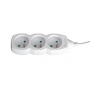 Extension Lead 3 sockets 1. 5m with protective earthing connection white
