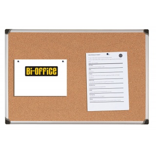Tablica korkowa BI-OFFICE, 180x120cm, rama aluminiowa, Tablice korkowe, Prezentacja