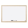 Dry-wipe&magnetic Notice Board 400x600mm glazed wood frame