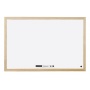 Dry-wipe&magnetic Notice Board 600x900mm glazed wood frame