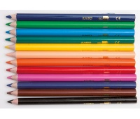 Crayon Pencils LIDERPAPEL Jumbo, assorted colours, 12pcs