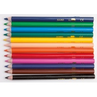 Kredki ołówkowe Jumbo 12szt. mix kolorów, Plastyka, Artykuły do pisania i korygowania