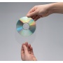 Self-adhesive Pocket CD/DVD semi-round 126x126mm 10pcs clear