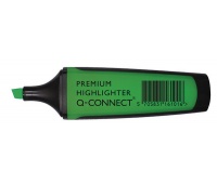Zakreślacz fluor. Q-CONNECT Premium, 2-5mm (linia), gumowana rękojeść, ciemnozielony, Textmarkery, Artykuły do pisania i korygowania