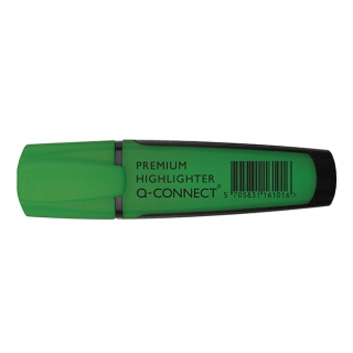 Zakreślacz fluor. Q-CONNECT Premium, 2-5mm (linia), gumowana rękojeść, ciemnozielony, Textmarkery, Artykuły do pisania i korygowania