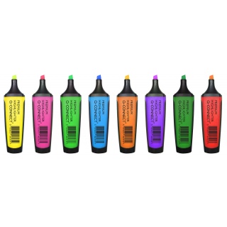 Zakreślacz fluor. Q-CONNECT Premium, 2-5mm (linia), gumowana rękojeść, ciemnozielony, Textmarkery, Artykuły do pisania i korygowania