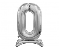 BALON FOLIOWY B&C "CYFRA STOJĄCA 0" SREBRNA 74CM, Podkategoria, Kategoria