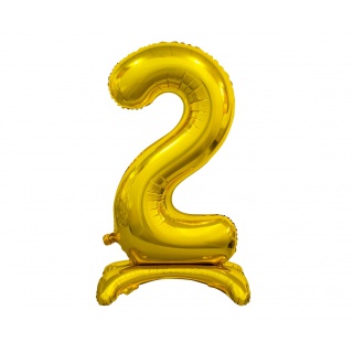 BALON FOLIOWY B&C "CYFRA STOJĄCA 2" ZŁOTA 74CM, Podkategoria, Kategoria