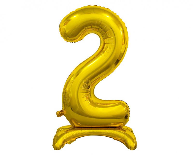 BALON FOLIOWY B&C "CYFRA STOJĄCA 2" ZŁOTA 74CM, Podkategoria, Kategoria
