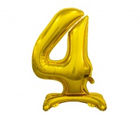 BALON FOLIOWY B&C "CYFRA STOJĄCA 4" ZŁOTA 74CM, Podkategoria, Kategoria