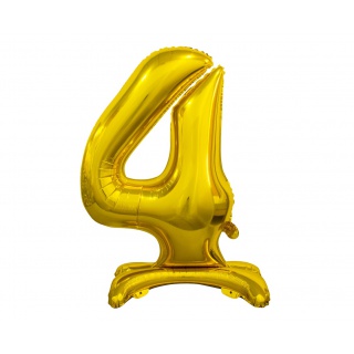 BALON FOLIOWY B&C "CYFRA STOJĄCA 4" ZŁOTA 74CM, Podkategoria, Kategoria