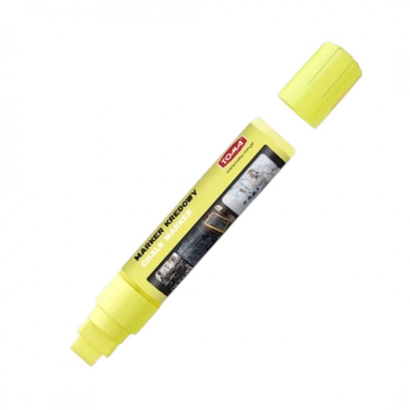 MARKER KREDOWY 15x8mm Ż&Oacute;ŁTY, Markery do tablic, Art. do pisania i korygowania